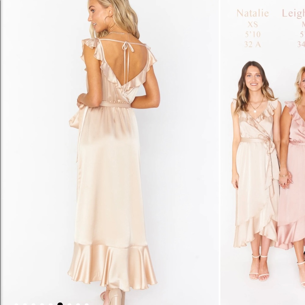 show me your mumu “Samantha ruffle wrap dress”